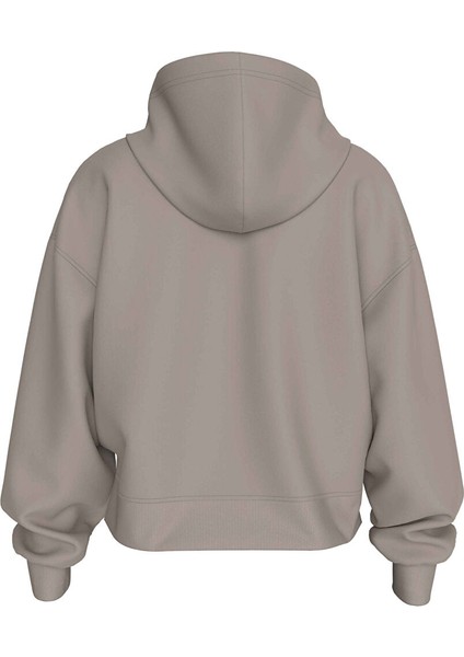 Gri Kadın Kapüşon Standart Baskılı Sweatshirt J20J224718PAN