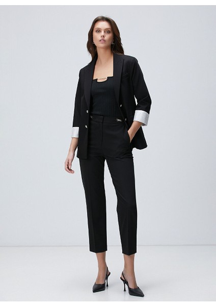 Siyah Kadın Regular Fit Pantolon 1094238