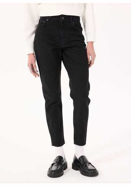 Antrasit Kadın Slim Fit Yıkamalı Denim Pantolon Brooks Relaxed Slım modelleri