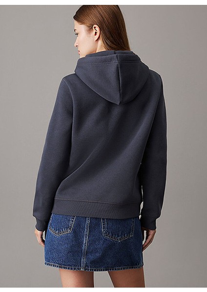 Siyah Kadın Kapüşon Standart Nakışlı Sweatshirt J20J223536BAN fırsatları