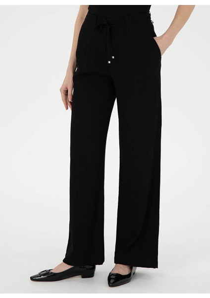 Siyah Kadın Loose Fit Pantolon Rısta-P fiyatları
