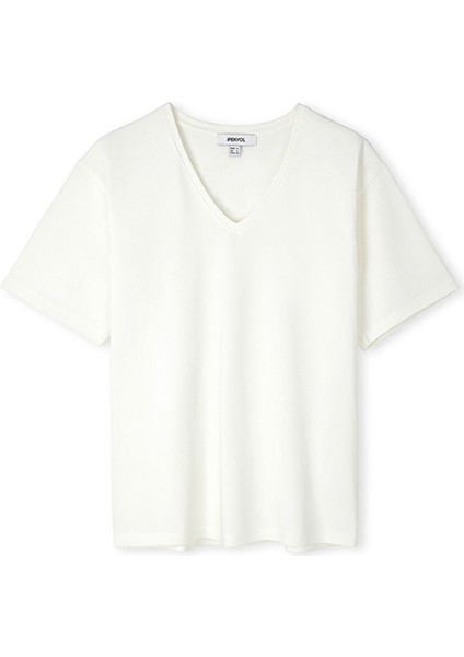 Ipekyol Beyaz Kadın Rahat Düz T-Shirt IS1250070095 fiyatları