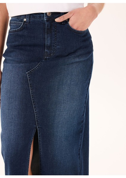 Koyu Indigo Kadın Denim Etek M4WL-ETK-1231 fırsatları