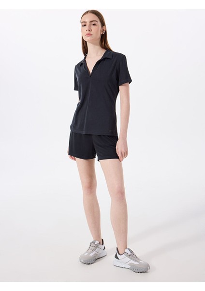 Siyah Kadın Relaxed T-Shirt J5SL-TST7056
