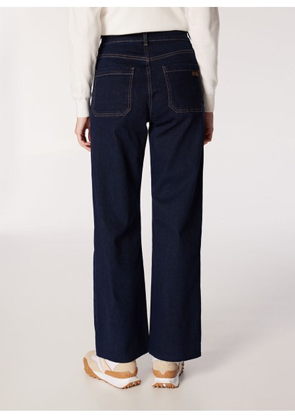 Bol Kesim Koyu Indigo Kadın Denim Pantolon J4WL-PNT7119 indirimleri