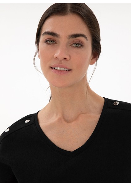 Siyah Kadın Regular Fit T-Shirt Gebı fiyatları