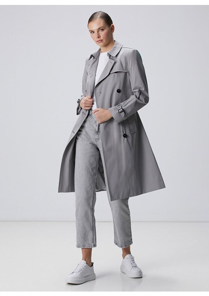 Gri Kadın Straight Denim Pantolon 1095095