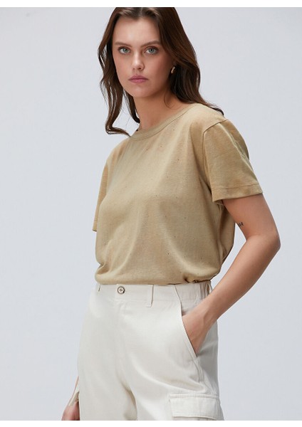 Açık Haki Kadın Regular Fit T-Shirt 1094669 fiyatları