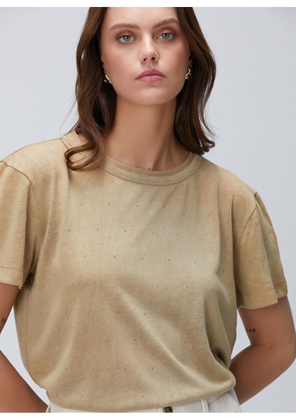 Açık Haki Kadın Regular Fit T-Shirt 1094669 indirimleri