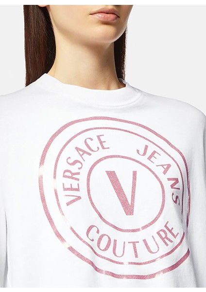 Yuvarlak Yaka Baskılı Beyaz Kadın T-Shirt 76HAHG05 fiyatları