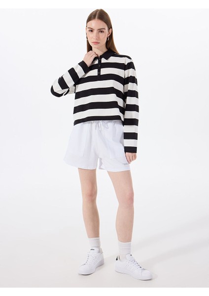 Beyaz Kadın Normal Çizgili Sweatshirt M5SL-SWT1670 modelleri