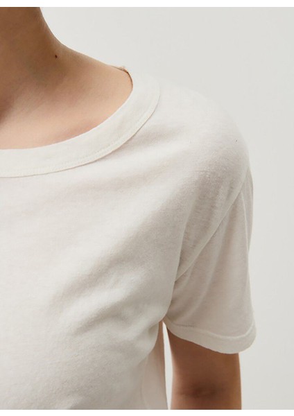 Beyaz Kadın Oversize T-Shirt GAMI02BE25_BLANC modelleri