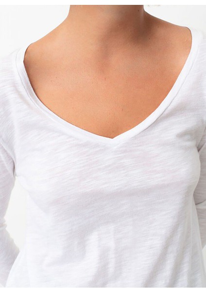Beyaz Kadın T-Shirt JAC52E25_BLANC modelleri