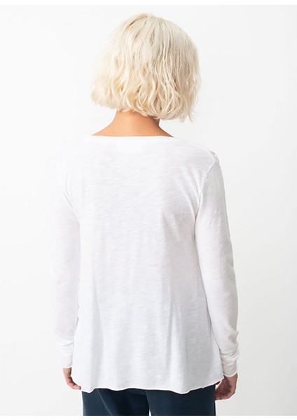 Beyaz Kadın T-Shirt JAC52E25_BLANC fırsatları