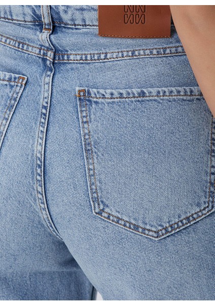 Açık Indigo Kadın Rahat Denim Pantolon 1094363 fiyatları