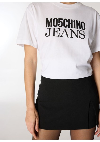 Beyaz Kadın Standart Baskılı T-Shirt A0702-4001 fırsatları