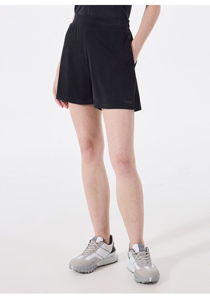 Siyah Kadın Standart Sweat Şort J5SL-SHT7057
