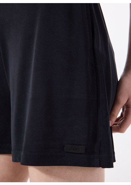 Siyah Kadın Standart Sweat Şort J5SL-SHT7057