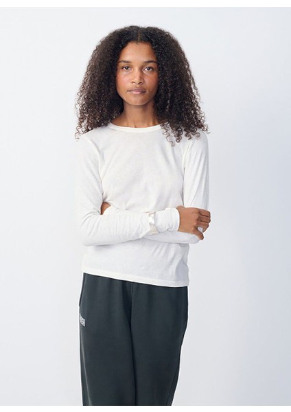 Beyaz Kadın Fitted T-Shirt GAMI02CE25_BLANC fiyatları