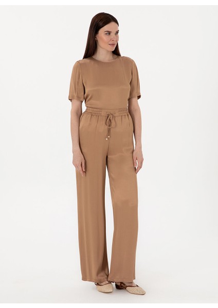 Kahverengi Kadın Loose Fit Pantolon Yuna-P modelleri