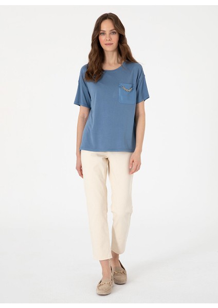 Mavi Kadın Comfort Fit T-Shirt Allı fırsatları