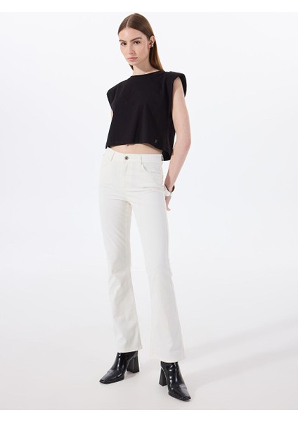 Siyah Kadın Normal T-Shirt M5SL-TST1170