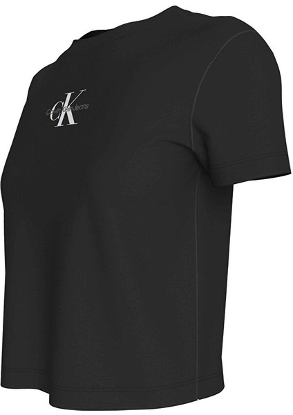 Siyah Kadın Normal Düz T-Shirt J20J223113BEH modelleri