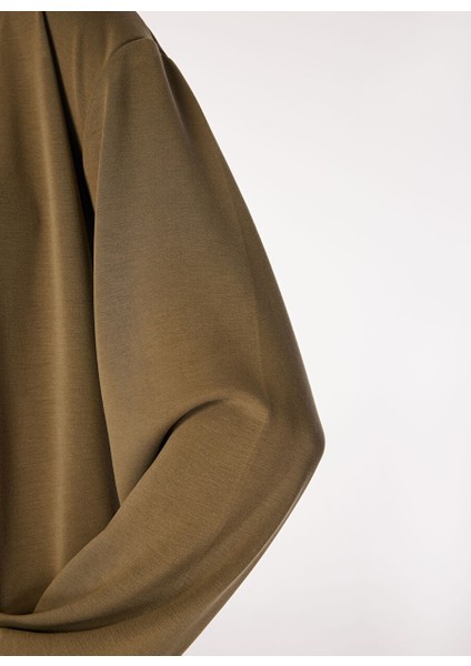 Haki Kadın Kapüşon Oversize Düz Sweatshirt F4WL-SWT0563 fırsatları