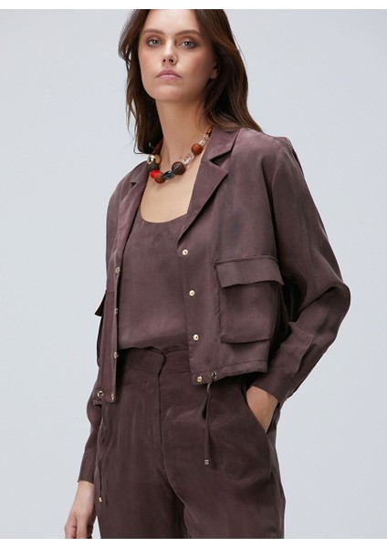 Kahve Kadın Ceket Regular Fit Gömlek 1094889