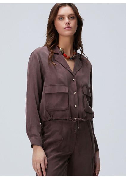 Kahve Kadın Ceket Regular Fit Gömlek 1094889