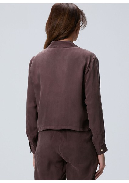 Kahve Kadın Ceket Regular Fit Gömlek 1094889