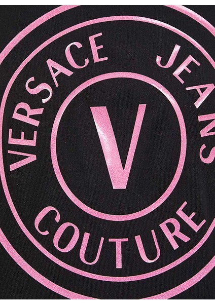 Yuvarlak Yaka Baskılı Siyah Kadın T-Shirt 76HAHG05 modelleri