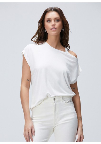 Beyaz Kadın Regular Fit T-Shirt 1094686