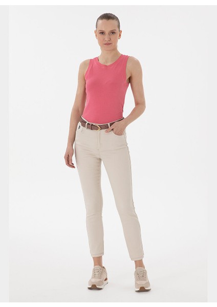 Pembe Kadın Extra Slim T-Shirt Gedda-A-25