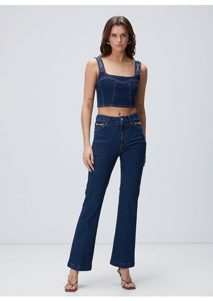 Indıgo Kadın Flare Denim Pantolon 1094361