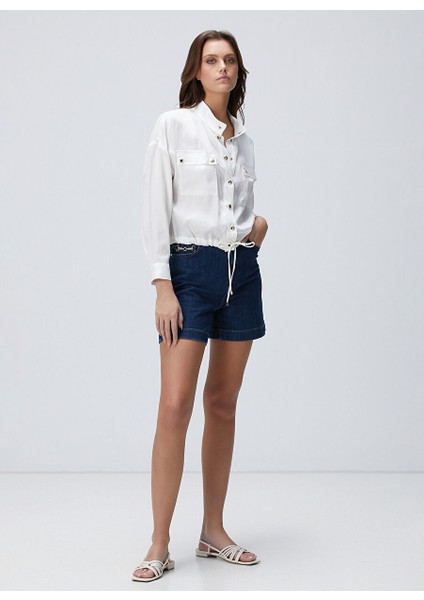Beyaz Kadın Dik Regular Fit Gömlek 1094888 modelleri