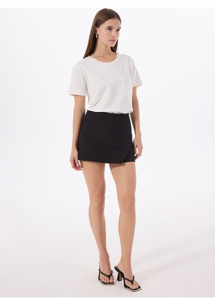 Beyaz Kadın Normal Nakışlı T-Shirt F5SL-TST0086 fiyatları