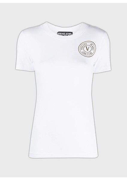 Yuvarlak Yaka Baskılı Beyaz Kadın T-Shirt 76HAHT02 indirimleri