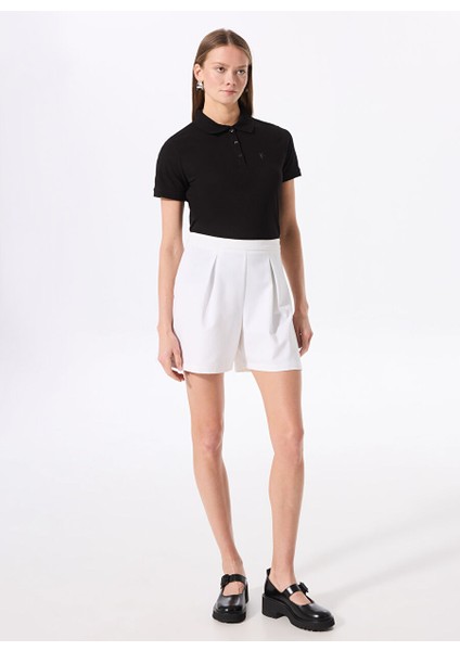 Siyah Kadın Basic Polo T-Shirt Deep fiyatları