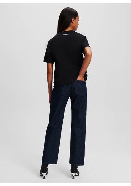 Lacivert Kadın Standart Düz Denim Pantolon 246W1100 fırsatları
