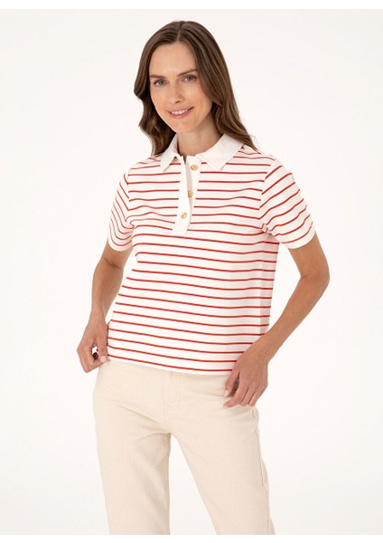 Kırmızı Kadın Regular Fit T-Shirt Tafo