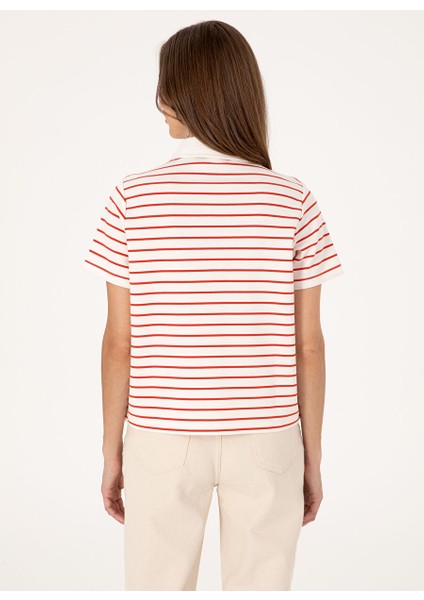 Kırmızı Kadın Regular Fit T-Shirt Tafo indirimleri