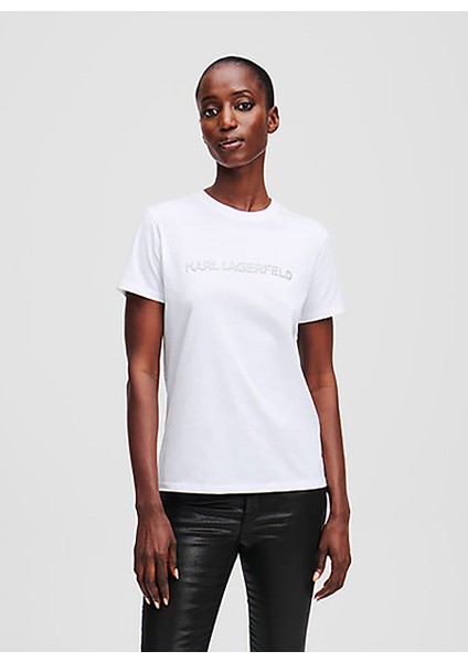 Beyaz Kadın Normal Baskılı T-Shirt A1W17076
