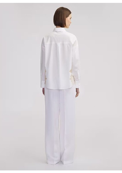 Ipekyol Beyaz Kadın Oversize Gömlek IS1250025232 fırsatları