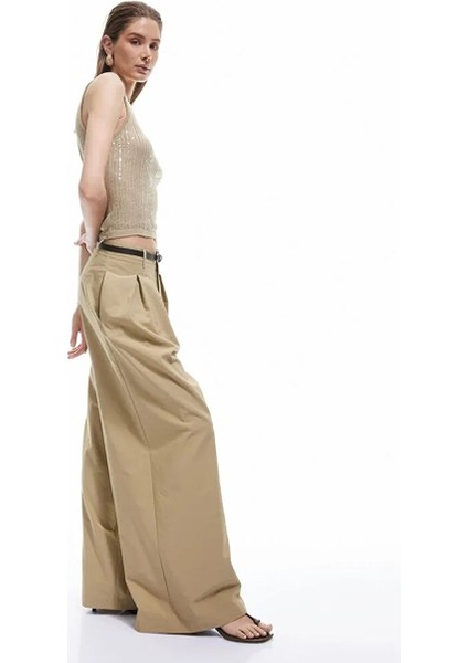 Yeşil Kadın Straight Pantolon 5SAK40044EW fiyatları