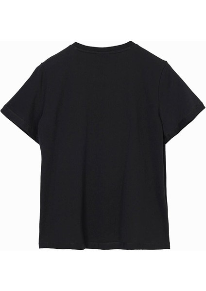 Siyah Kadın Standart Baskılı T-Shirt 24WWTK24 modelleri