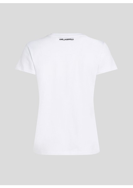 Beyaz Kadın Standart Baskılı T-Shirt 245W1706 fırsatları