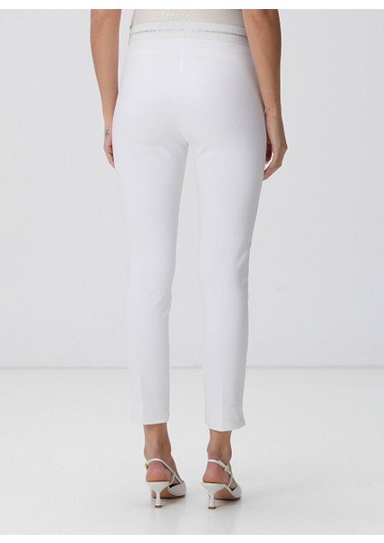 Kırık Beyaz Kadın Slim Fit Pantolon 1094267 fırsatları