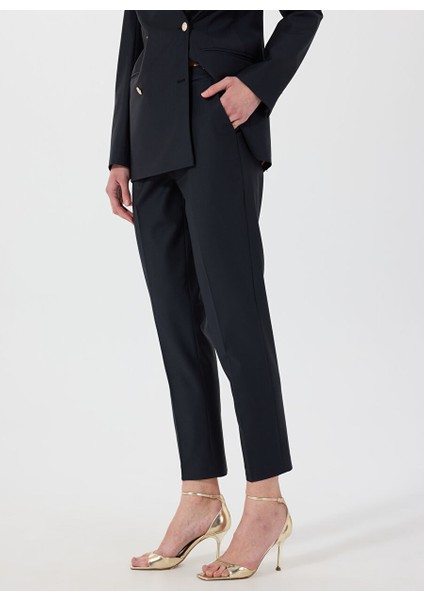 Siyah Kadın Normal Pantolon The Boyısh Pants 2020