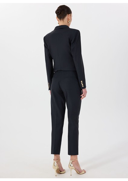 Siyah Kadın Normal Pantolon The Boyısh Pants 2020